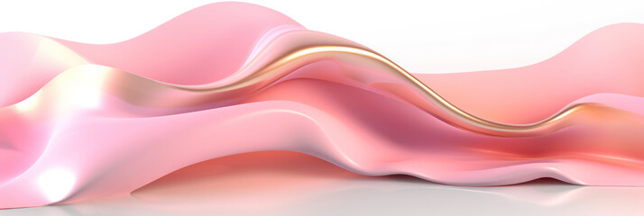 Abstract  liquid background with soft pink metal wave 