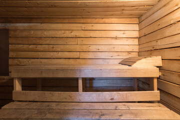 steam room lined with wood