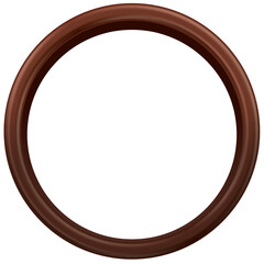 Chocolate candy round circle frame isolated on transparent background. This is a part of a set which also includes letters, numbers, symbols, and shapes. 