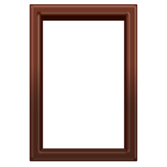 Chocolate candy rectangle frame isolated on transparent background. This is a part of a set which also includes letters, numbers, symbols, and shapes.