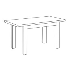 Table icon vector, filled flat sign, solid pictogram isolated on white. Symbol, logo illustration. Pixel perfect.Table and chairs. Outline icon with editable stroke. Linear symbol of the furniture....