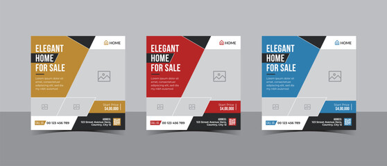 Real Estate Social Media Post Design for Elegant Home Advertising