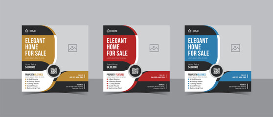 Real Estate Social Media Post Design for Elegant Home Advertising