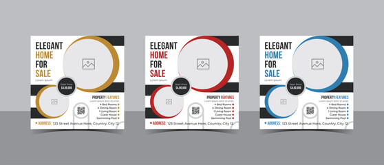 Real Estate Social Media Post Design for Elegant Home Advertising