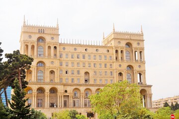 Fototapeta na wymiar Administrative building in Stalin's Empire style