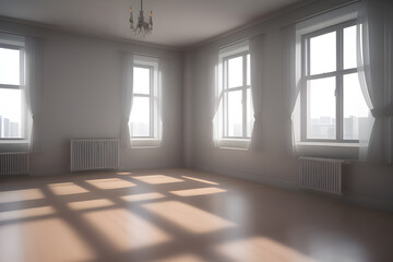 Obraz premium a photo empty interior design with 3d random