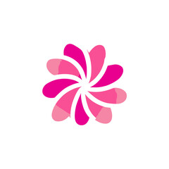 Icon of a minimalist flower with light colors