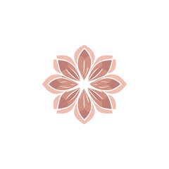 Vector icon of flower with bold colors 