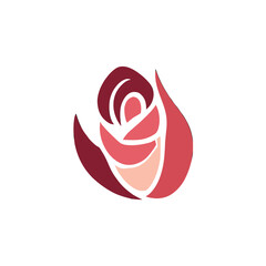 Icon of a minimalist flower with light colors