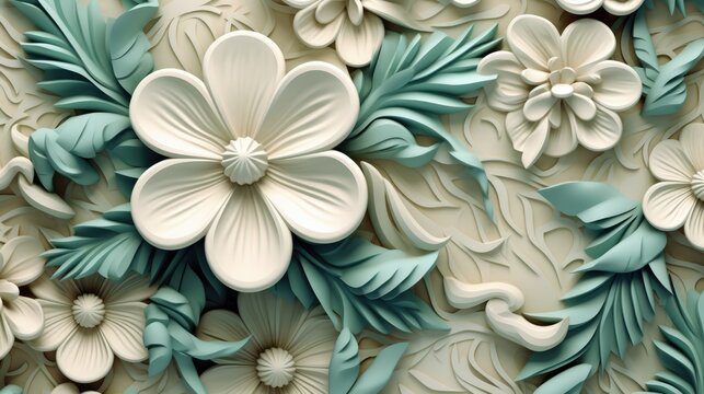 Floral 3d swirls wallpaper © YohanesSabatino