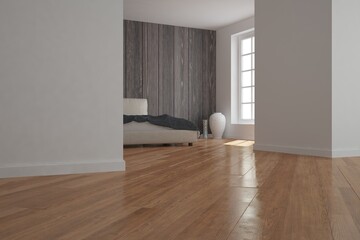 Modern interior design. 3D illustration