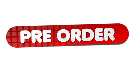 pre order sticker illustration design background