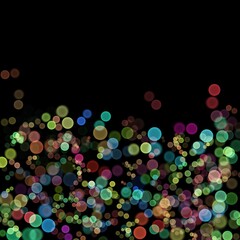 Memphis round confetti retro background