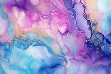 Luxury abstract fluid art painting in alcohol ink technique, luxury background design, Generative AI