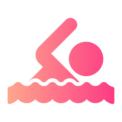swimming gradient icon
