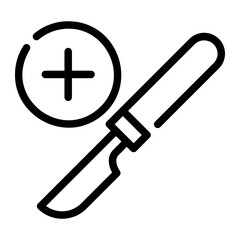 surgery line icon