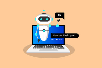 chat bot or chatterbot, Chatbot icon concept, Robot Virtual Assistance