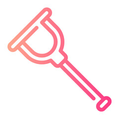 crutches gradient icon