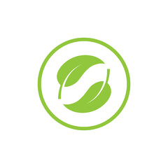 Logos of green Tree leaf  nature element vector