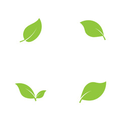 Logos of green Tree leaf  nature element vector