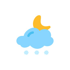 weather icon set sun rain thunderstorm dew wind snow cloud night sky for forecast