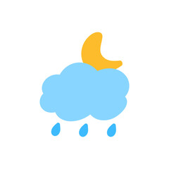 weather icon set sun rain thunderstorm dew wind snow cloud night sky for forecast