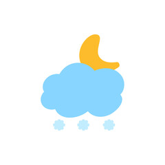 weather icon set sun rain thunderstorm dew wind snow cloud night sky for forecast