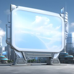 City of the future adorning a blank billboard