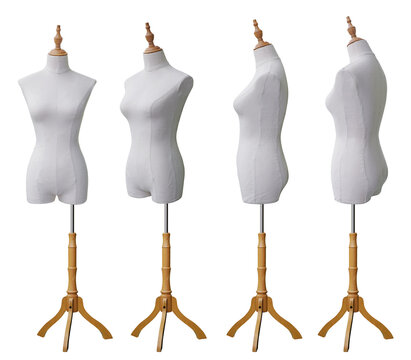 Tailor's mannequin on stand isolated on transparency background
