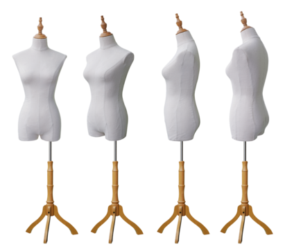 Tailor's mannequin on stand isolated on transparency background