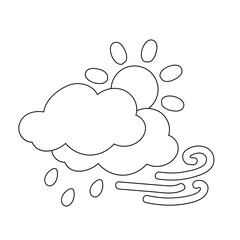 weather icon set sun rain thunderstorm dew wind snow cloud night sky for forecast