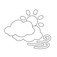 weather icon set sun rain thunderstorm dew wind snow cloud night sky for forecast