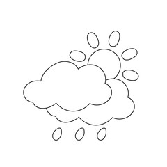 weather icon set sun rain thunderstorm dew wind snow cloud night sky for forecast