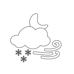 weather icon set sun rain thunderstorm dew wind snow cloud night sky for forecast