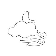 weather icon set sun rain thunderstorm dew wind snow cloud night sky for forecast