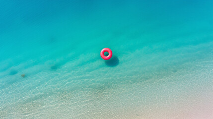 海に浮かぶ浮き輪