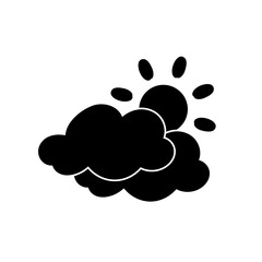 Fototapeta na wymiar weather icon set sun rain thunderstorm dew wind snow cloud night sky for forecast