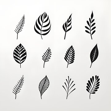 Inked expressions: depicting the beauty of monochromatic leaves