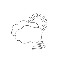 weather icon set sun rain thunderstorm dew wind snow cloud night sky for forecast