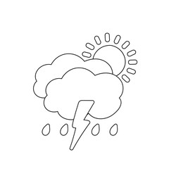 weather icon set sun rain thunderstorm dew wind snow cloud night sky for forecast