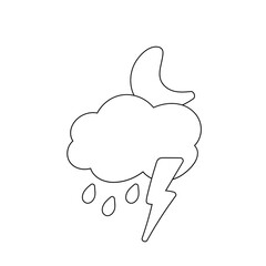 weather icon set sun rain thunderstorm dew wind snow cloud night sky for forecast