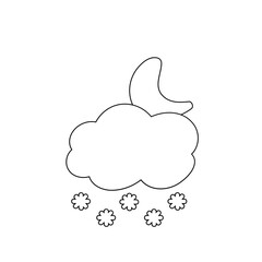 weather icon set sun rain thunderstorm dew wind snow cloud night sky for forecast