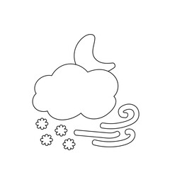 weather icon set sun rain thunderstorm dew wind snow cloud night sky for forecast