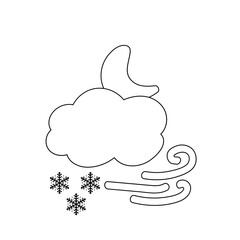 weather icon set sun rain thunderstorm dew wind snow cloud night sky for forecast