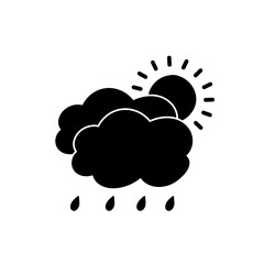 weather icon set sun rain thunderstorm dew wind snow cloud night sky for forecast