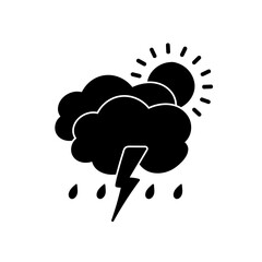 weather icon set sun rain thunderstorm dew wind snow cloud night sky for forecast