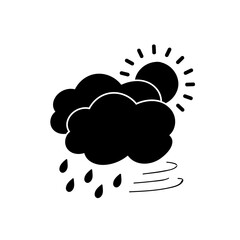 weather icon set sun rain thunderstorm dew wind snow cloud night sky for forecast