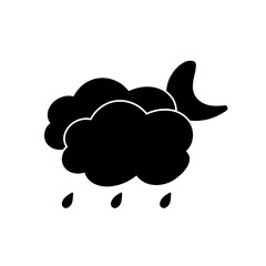 weather icon set sun rain thunderstorm dew wind snow cloud night sky for forecast