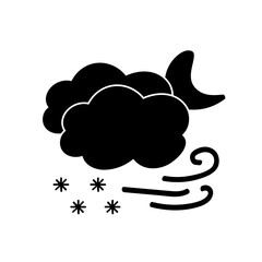 weather icon set sun rain thunderstorm dew wind snow cloud night sky for forecast