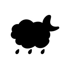 weather icon set sun rain thunderstorm dew wind snow cloud night sky for forecast